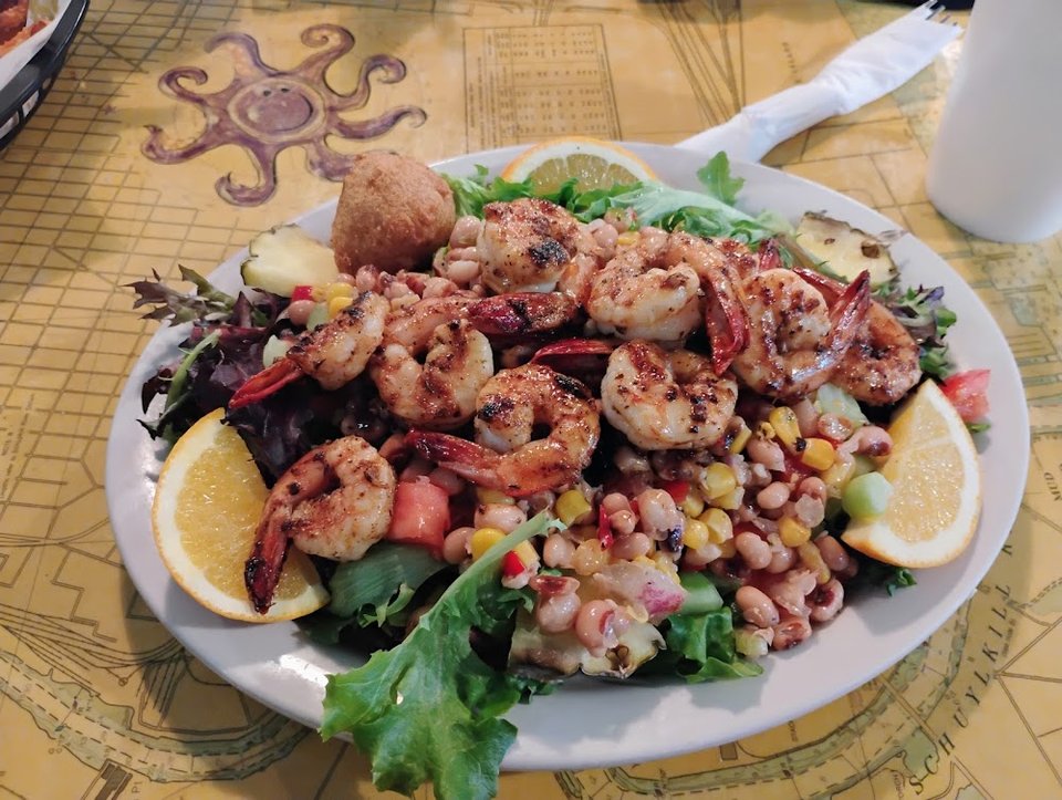 Black Eyed Pea Salad and Shrimp